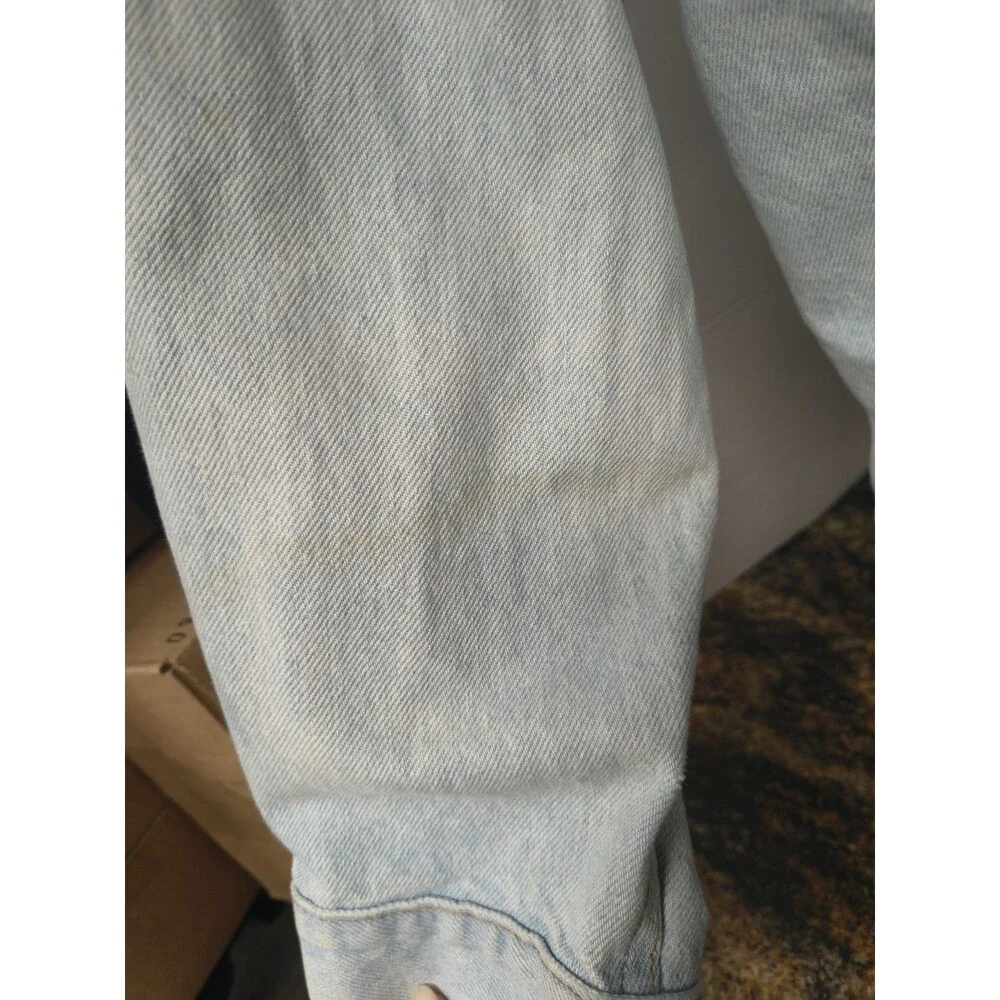 Vintage 1988 LEVI'S 70507 0234 Jean Jacket Size L USA Trucker Denim Light Blue